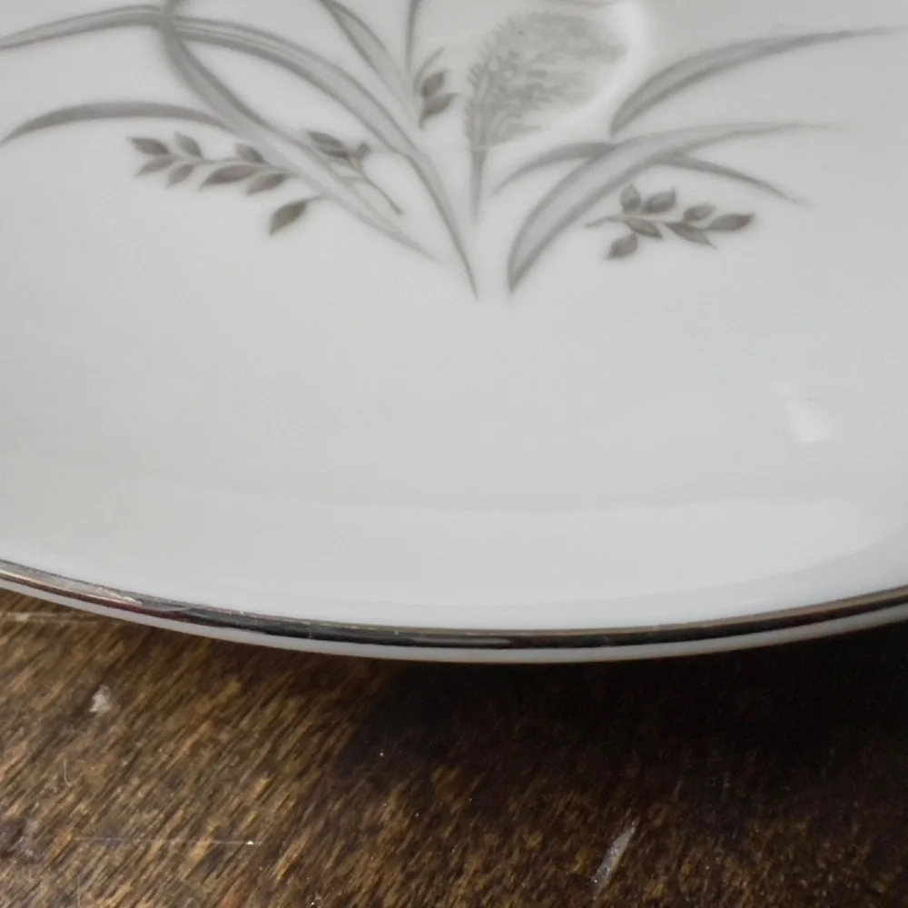 Wentworth China ‘Silver Wheat’ Eterna Shape #7514, 6” Saucer Coffee Tea VINTAGE - Picture 4 of 5